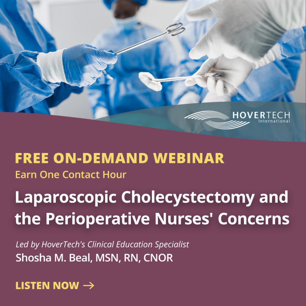 free webinar, earn one contact hour, listen now, burgundy, laparoscopic cholecystectomy perioperative nurses' concerns