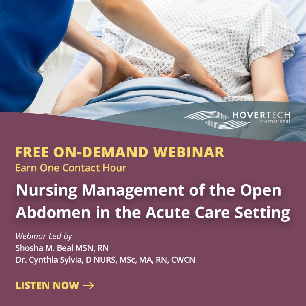 free on-demand webinar, earn one contact hour, purple, maroon nurses patient, listen now, acute care setting