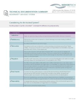 HoverMatt® Air Transfer Mattress – Technical Documentation Summary